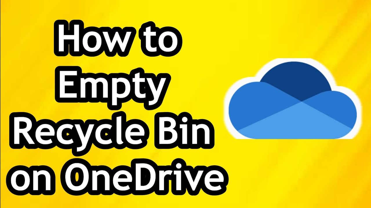 How To Empty Recycle Bin On OneDrive YouTube