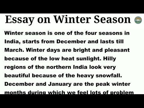 charms of winter season essay