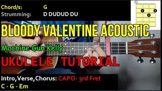 Machine Gun Kelly Bloody Valentine Acoustic Ukulele Tutorial Chords And Strumming Patterns Youtube Machine Gun Kelly Bloody Valentine Acoustic Ukulele Tutorial Chords And Strumming Patterns Youtube