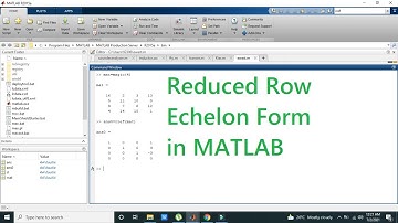 how to get reduced row echelon form of a matrix in matlab