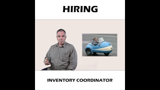 Inventory Coordinator Job Posting