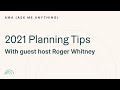 AMA | 2021 Planning Tips with Roger Whitney