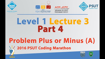 Problem Plus or Minus A - CF Gym 100989L  | Level 1 Lecture 3 Part 4 - JCPC Summer Training 2018