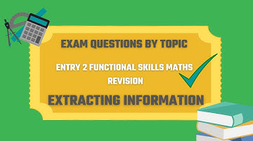 Extracting Information Exam Questions. Revise for your Entry 2 Functional Skills Maths Exam