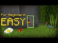 How to Make a Easy Secret Door in Minecraft! (For Beginners)