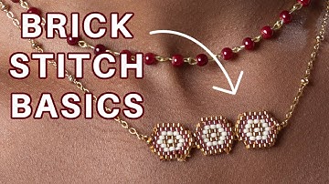 Miyuki Brick Stitch Basics Tutorial - Maak tussenzetsels en bedels van miyuki met deze rijgtechniek