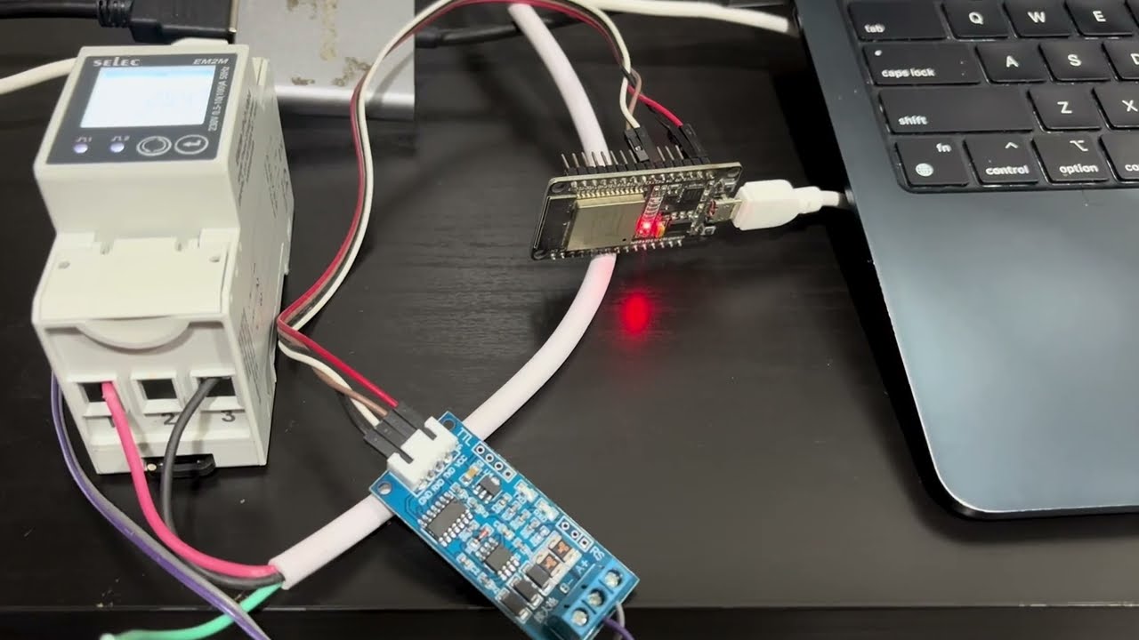 Selec EM2M energy meter ESP32 Modbus Data logging