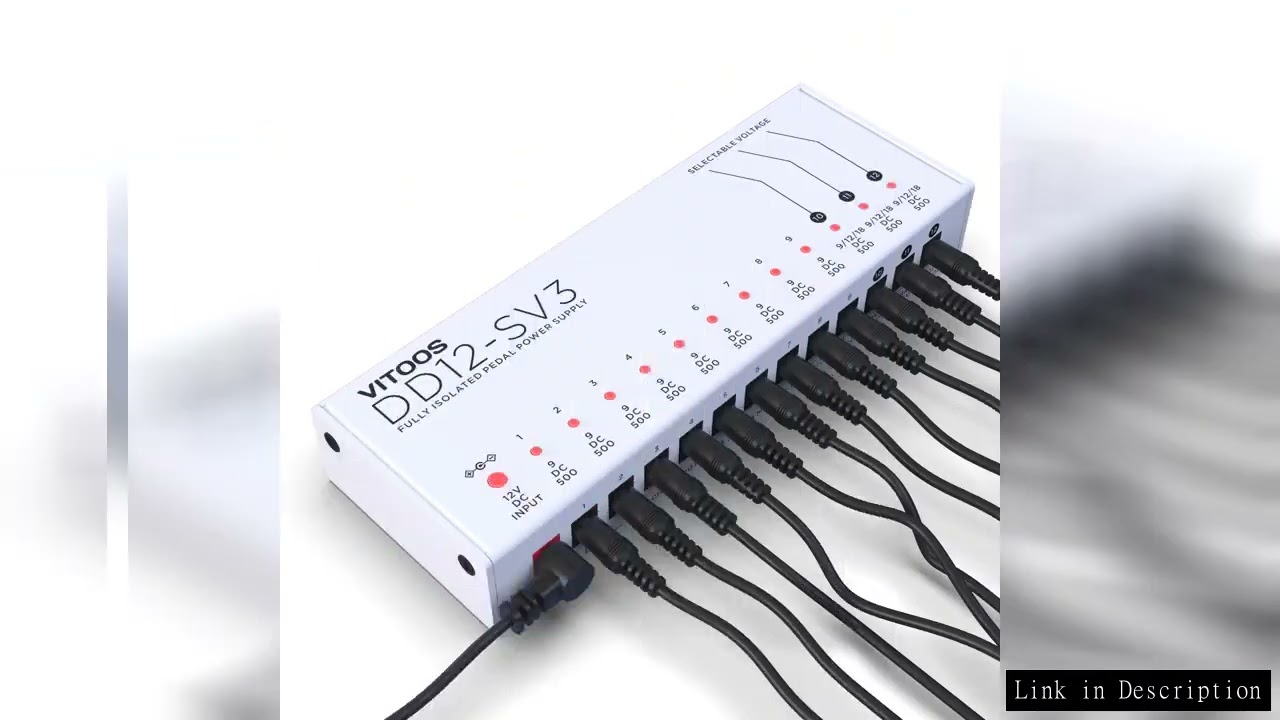VITOOS DD12-SV3 effect pedal power supply fully isolated Filter ripple Noise reduction High Power Di