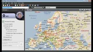 Offline GPS navigation Windows 7 netbook driving using AutoRoute2010 offline Europe map screenshot 1