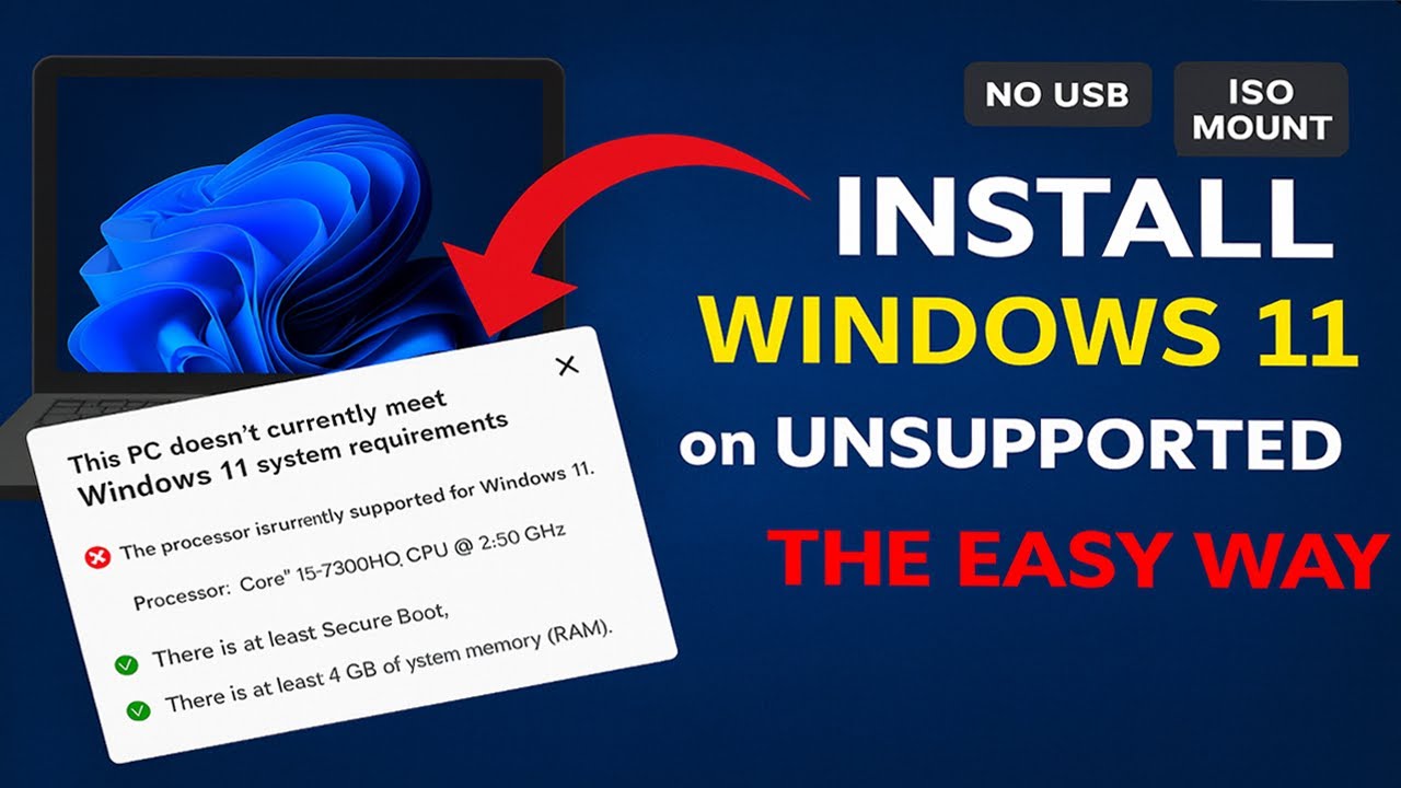 How to Install Windows 11 on Unsupported PCs – The Easy Way (No USB ...