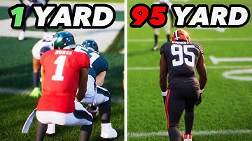 JERSEY NUMBER = HOW FAR THE TOUCHDOWN IS!!