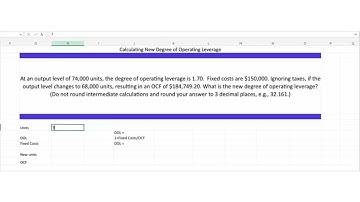 Calculating New Degree of Operating Leverage