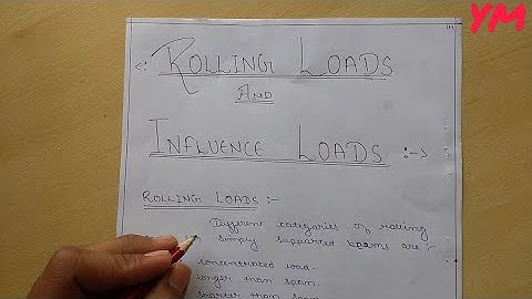Structural analysis 2- Rolling Loads different cases (In Hindi).