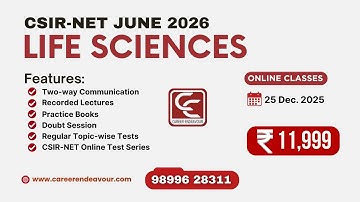 CSIR NET Life Science Online Classes June 2026 #csirnetlifescience #csirnetlifesciences #csirnet