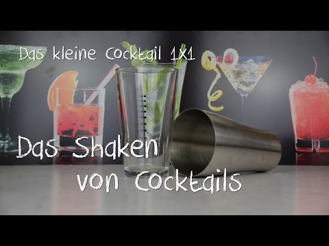 Das Shaken von Cocktails - Das kleine Cocktail 1x1