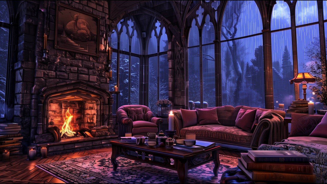A Rainy Night by the Fireplace You Didn’t Know You Needed 🔥