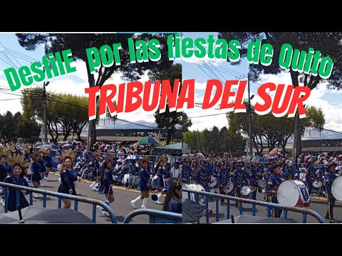 desfile de las fiestas de Quito sur 2024 desde la tribuna - YouTube
