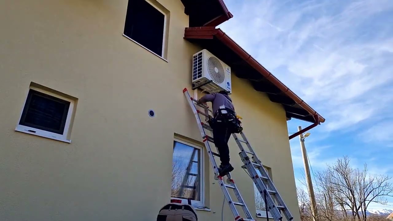 Kako izgleda profesionalna montaža Azuri parapetne klime 5,5 kW?