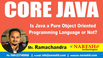 Is Java a Pure Object Oriented Programming Language or Not? | Core Java Tutorial | by Mr.Ramachandra