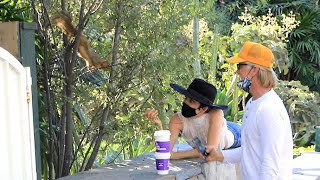 Supre Cute Selma Blair Makes Friends With A Squirrel During Coffee Run With Boyfriend Ron Carlson