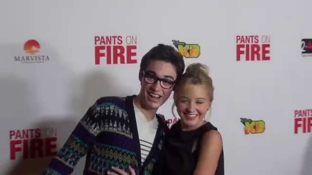 Joey Bragg and Audrey Whitby arriving to Pants On Fire Disney XD Premiere
