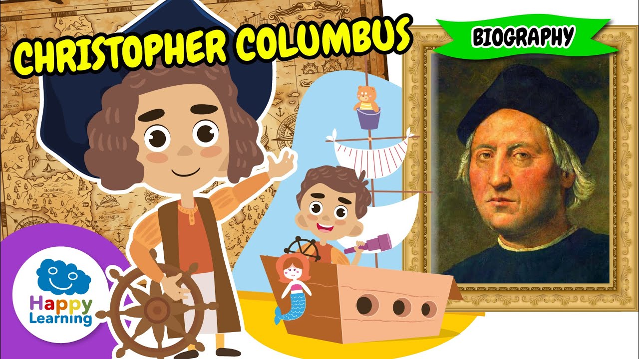 ⛵🌍 CHRISTOPHER COLUMBUS: Life and Biography for Kids | Educational Videos | @HappyLearningENG