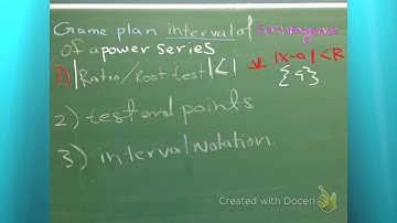 Interval of convergence of power series