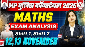MP Police Constable Exam Analysis | MP Constable Maths  Question Solutions #mppoliceexam