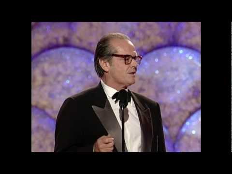 Golden Globes 1999 Jack Nicholson wins Cecil B Dem...