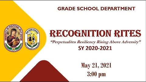 Grade School Department Recognition Rites 2021