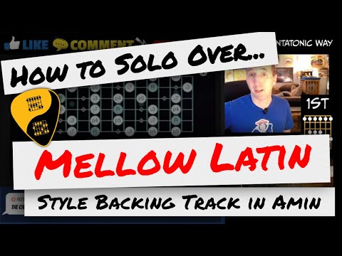 🎸 How to Solo Over Backing Tracks | Ultimate Mellow Latin Rock Groove Backing Track in Amin