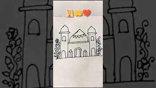 Mosque 🤲♥️#drawing #shorts #art #creative #trending #islamicstatus #ytshorts #islamicshorts #viral