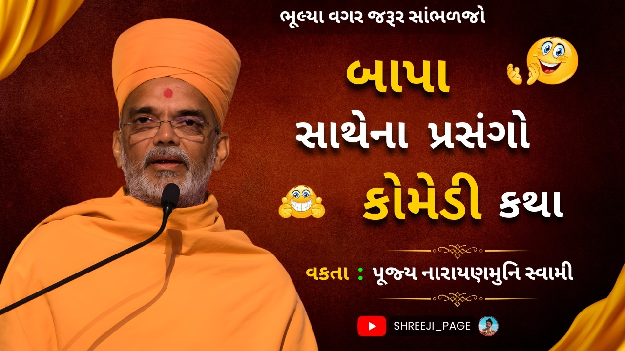 નારાયણમુનિ સ્વામીની કોમેડી કથા | બાપા સાથેના પ્રસંગો | Baps Katha | Baps Pravachan
