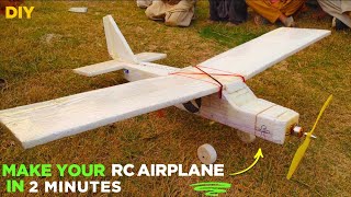 How To Make RC Airplane at Home || 2 minutes build tutorial || DIY video
