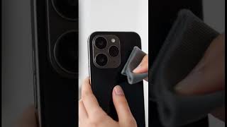 Clean phone camera lens with a microfiber cloth and breath fog #Shorts