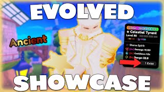 New *ANCIENT* Evolved Celestial Tyrant Showcase in Anime Defenders (Update 7)