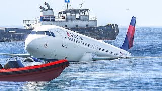 CRASHING Into The WATER in GTA 5 Flight Simulator