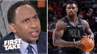 First Take Hes A Bust - Stephen A. Rips Zion Forecasts A Different Summer After Healthy Season