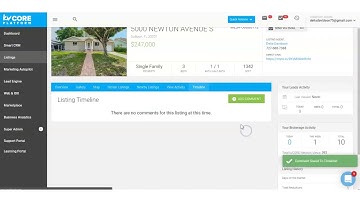 kvCORE New Feature - Listings Timeline