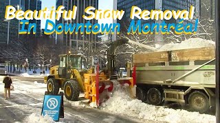 1 15 23 GLORIOUS SNOW REMOVAL JOB IN DOWNTOWN MONTREAL CANADA