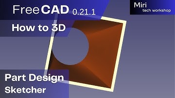 FreeCAD version 0 21 1 part #107 2024 from square to circle