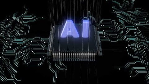 Computer mother board chip with AI concept stock footage | stock video | Cinefootage