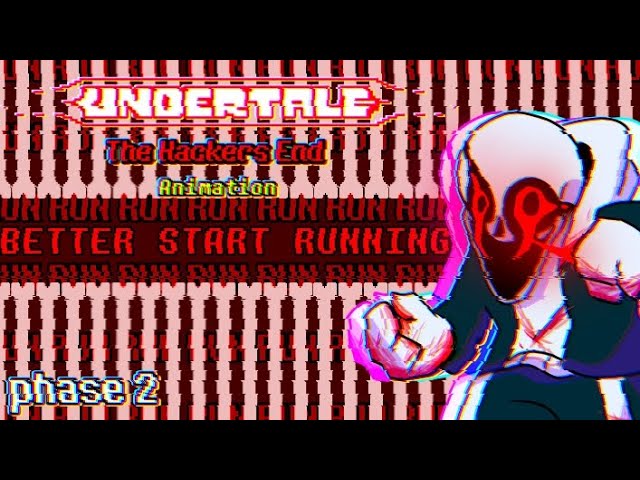 put together] [animation battle] vhs sans phase 1-3[full battle] by me  [undertale hacker end] 