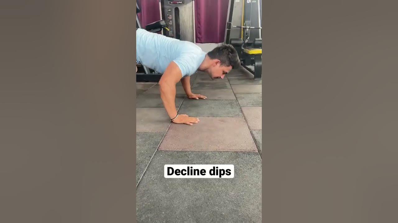 Decline dips best for lower chest🏋🏻‍♀️ fitness natural withme 