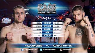 CAGE 59: Aikonen vs Murug 2 (Complete MMA Fight)