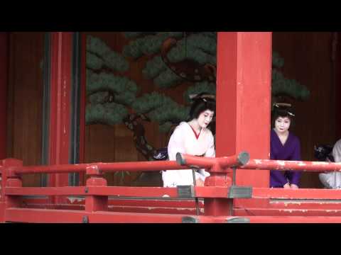 1-8　藤組挨拶2012年三社祭浅草神社神楽殿浅草組合奉納舞踊芸者幇間
