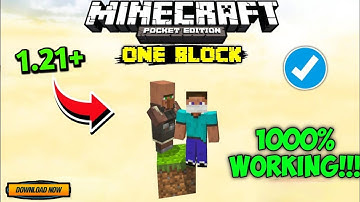 One Block Map For Minecraft PE 1.21+ |  Skyblock for MCPE/Bedrock 1.21 | 1000% Working