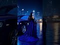 Midnight Elegance: Royal Blue Queen & Rolls-Royce 💙✨ #RoyalBlueElegance #RollsRoycePhantom