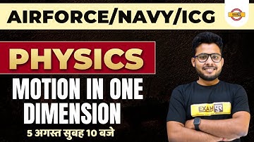 Agniveer Airforce/navy/ICG | Agniveer physics | Motion In One Dimension | BY Vivek Singh Sir