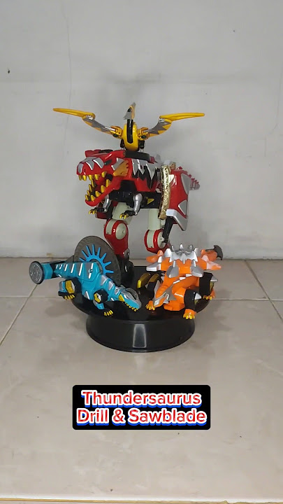 DX Thundersaurus megazord Drill & Sawblade mode abarenoh #powerrangers #abaranger #megazord